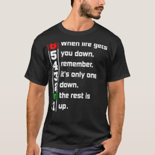 Camiseta Mens 1 Abaixo 6 Para Cima