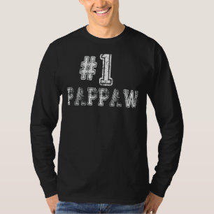 Camiseta Mens 1 Pappaw Número Um Família Amor Orgulho Pai