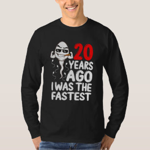 Camiseta Mens 20 Birthday Gag Vestido Há 20 Anos Eu Era
