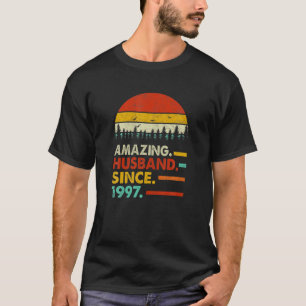 Camiseta Mens 25Th Wedding Anniversary For Him Awesome Husb