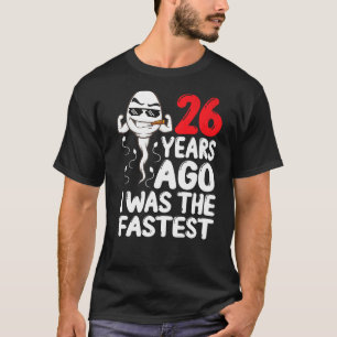 Camiseta Mens 26º Aniversário Gag Vestido 26 Anos Atrás Eu 
