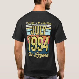 Camiseta Mens 27th Birthday The Man The Myth The Legend Jul