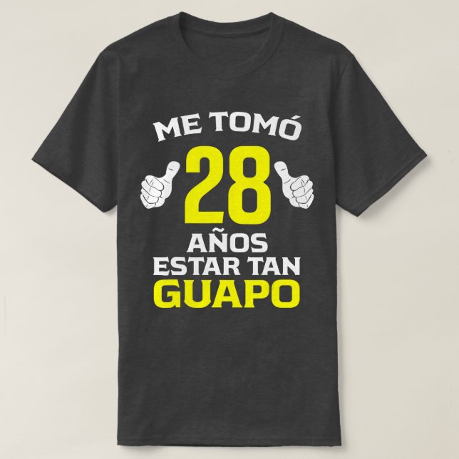 Camiseta Mens 28 Anos Regalo de Cumpleanos 28 para el (Frente do Design)