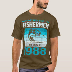Camiseta Mens 33.O Aniversário Para A Pesca De 33 Anos