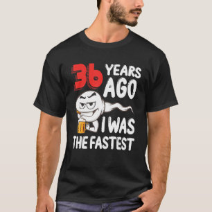 Camiseta Mens 36º Aniversário Gag Vestido 36 Anos Atrás Eu