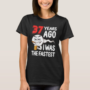 Camiseta Mens 37º Aniversário Gag Vestido 37 Anos Atrás Eu 