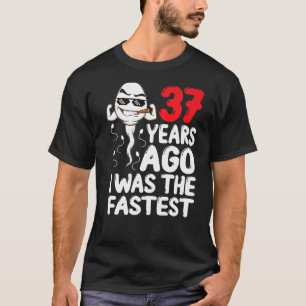 Camiseta Mens 37º Aniversário Gag Vestido 37 Anos Atrás Eu
