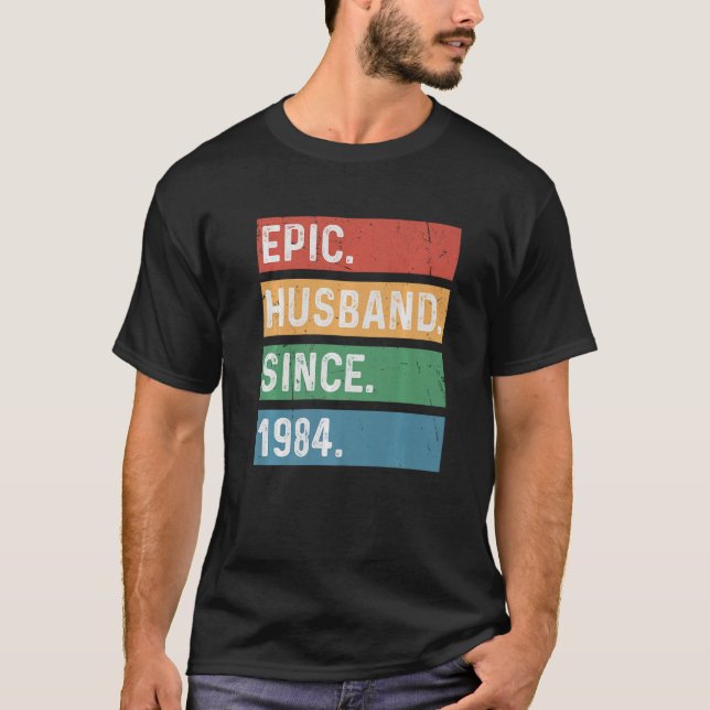 Camiseta Mens 39 Ano 39 Aniversário de Casamento Epic Husba (Frente)