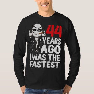 Camiseta Mens 44 Birthday Gag Vestido Há 44 Anos Eu Era