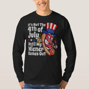 Camiseta Mens 4 De Julho, O Quente-Canino Sai De Adulto Hu
