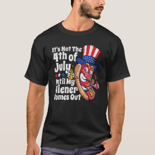 Camiseta Mens 4 De Julho, O Quente-Canino Sai De Adulto Hu