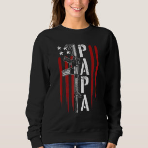 Camiseta Mens 4 De Julho Papa Pai Pai Ar-15 Gun Patrioti