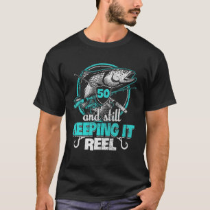 Camiseta Mens 50ª Pescaria Engraçado Pescador De Anivers