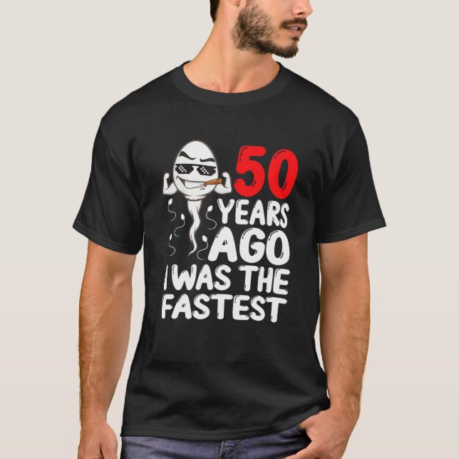 Camiseta Mens 50º Aniversário Gag Vestido 50 Anos Atrás Eu  (Frente)