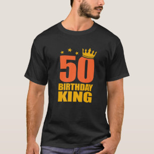 Camiseta Mens 50 Rei Aniversário 50 Anos