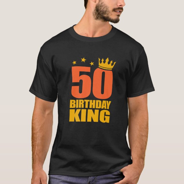 Camiseta Mens 50 Rei Aniversário 50 Anos (Frente)