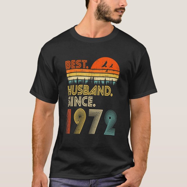 Camiseta Mens 50th Wedding Anniversary  Best Husband Since  (Frente)