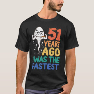 Camiseta Mens 51º Aniversário Gag Vestido 51 Anos Atrás Eu 