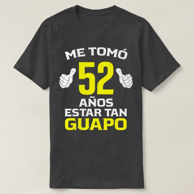 Camiseta Mens 52 Anos Regalo de Cumpleanos 52 para el (Frente do Design)