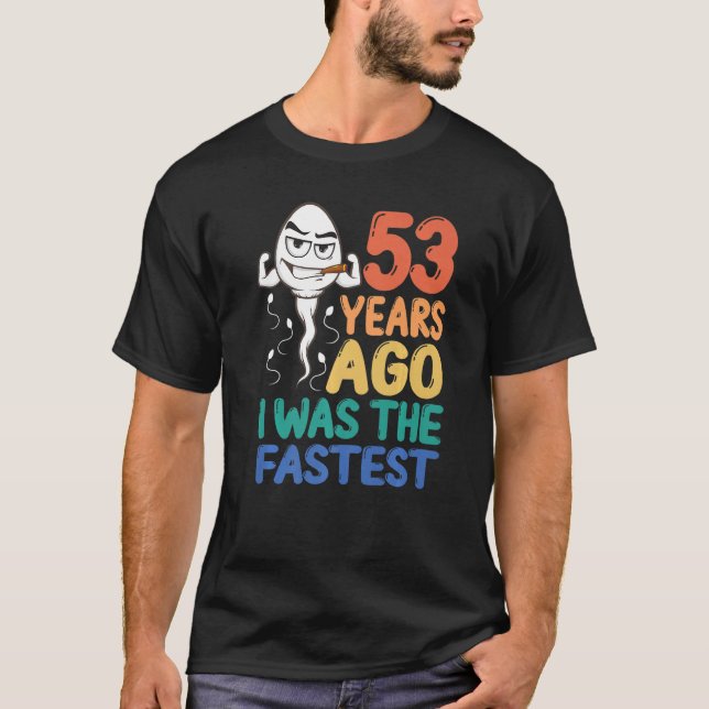 Camiseta Mens 53º Aniversário Gag Vestido 53 Anos Atrás Eu  (Frente)
