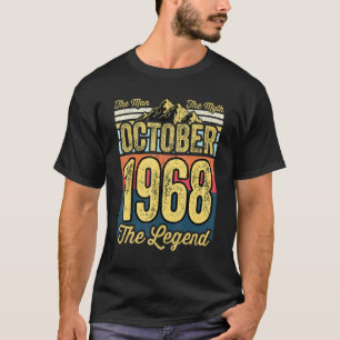 Camiseta Mens 53º Aniversário O Homem O Mito A Lenda Oct
