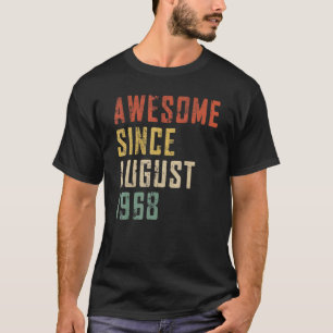 Camiseta Mens 54 Anos De Idade Incrível Desde Agosto De 196
