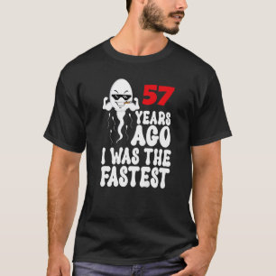 Camiseta Mens 57º Aniversário Vestido Gag 57 Anos Atrás Eu 