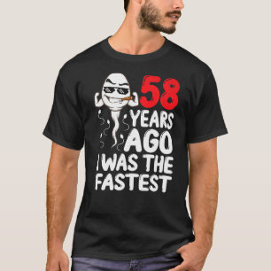 Camiseta Mens 58º Aniversário Gag Vestido 58 Anos Atrás Eu 