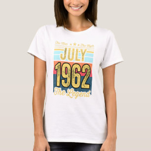 Camiseta Mens 59º Aniversário O Homem O Mito A Lenda Jul