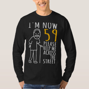 Camiseta Mens 59º Aniversário para Ele Eu tenho 59 anos