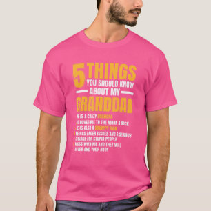 Camiseta Mens 5 Coisas Que Você Deveria Saber Sobre O Avô C