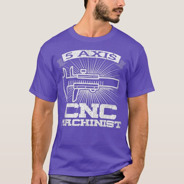 Camiseta Mens 5 Eixo CNC Machinist Engineering GCode (Frente)