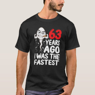 Camiseta Mens 63º Aniversário Gag Vestido 63 Anos Atrás Eu 