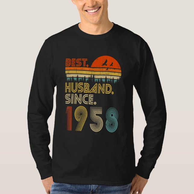 Camiseta Mens 64th Wedding Anniversary  Best Husband Since  (Frente)