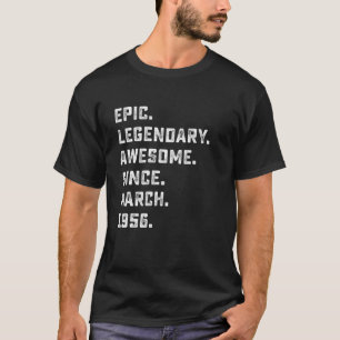 Camiseta Mens 65º Aniversário Oferece Legenda Epic Incrível