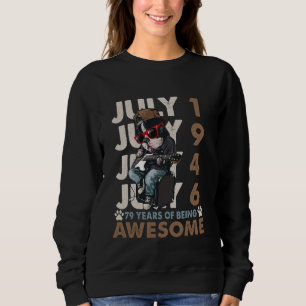 Camiseta Mens 79º Aniversário Legendas Julho de 1946 79 Ano