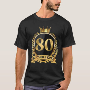 Camiseta Mens 80 Birthday King 80 Anos Antiga Bday Si Fantá