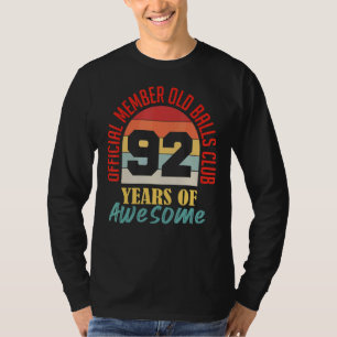 Camiseta Mens 92th Birthday Balls Club 92 Anos De Awes