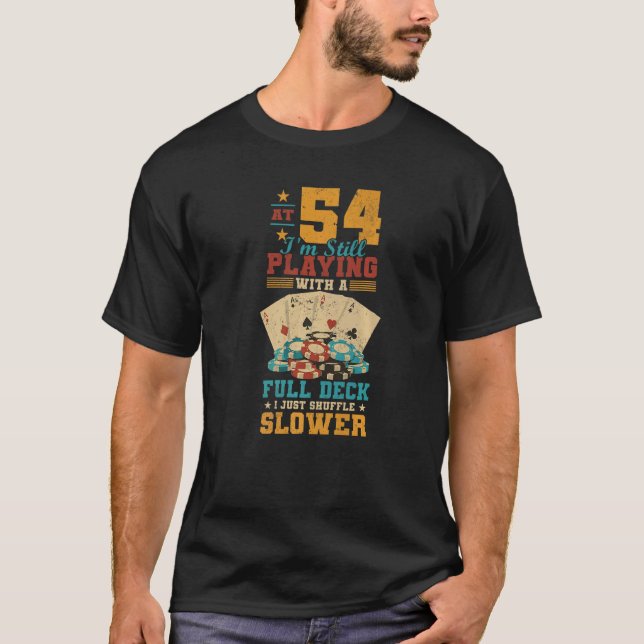 Camiseta Mens A 54 Brincando Com O Cheio 54º Aniversário P (Frente)