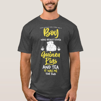Camiseta Mens A Boy Who Love Tea And Guinea Pig Premium 412