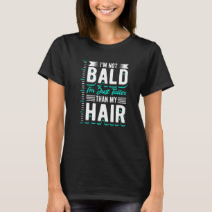 Camiseta Mens a remendar o cabelo Não sou careca de Cara