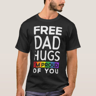 Camiseta Mens Abraços de Pai Gratuito Estou Orgulhoso de vo