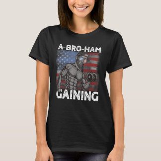 Camiseta Mens ABroham Gaining Lincoln Weightlifting 4th of