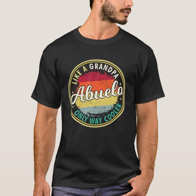 Camiseta Mens Abuelo Como Um Vovô Só Muito Mais Frio Vovô (Frente)