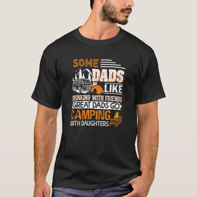 Camiseta Mens acampando Pai Papa Pai Pais Excelentes Vão ac (Frente)