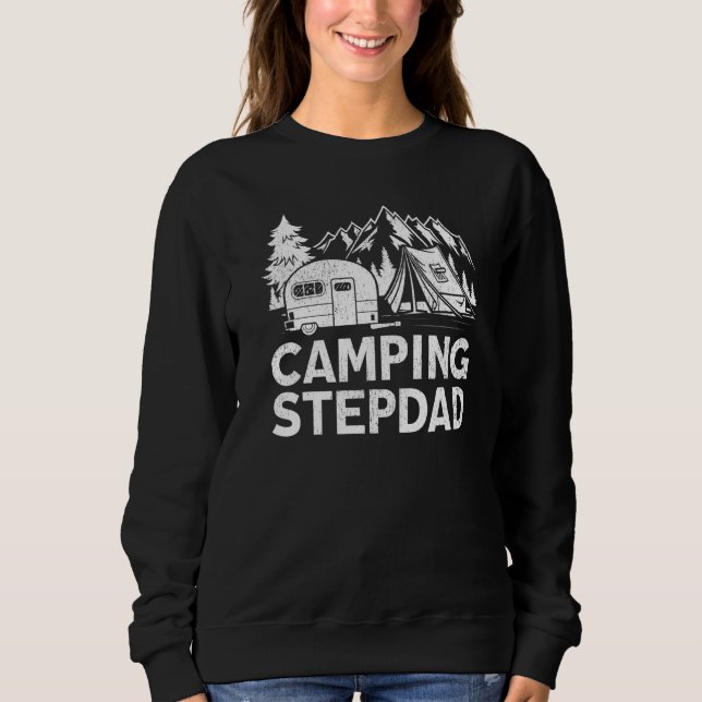 Camiseta Mens Acampando Stepdad Fora de Montanha Acampando  (Frente)