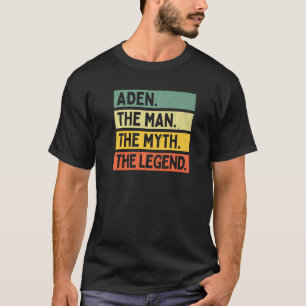 Camiseta Mens Aden O Homem O Mito A Lenda Personalizada