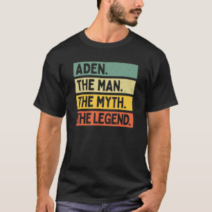 Camiseta Mens Aden O Homem O Mito Que A Legenda Personaliza