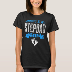 Camiseta Mens Afastados Orgulhosos Novo Stepdad É Um Menino