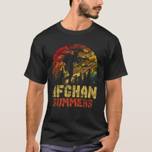 Camiseta Mens Afegãos Summers Veteran Vintage Afeganistão